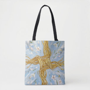 St. Brigids Kreuz Schneeglöckchen Golden Imbolc Ku Tasche