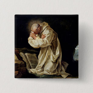 St. Bruno, der in der Wüste, 1763 betet Button