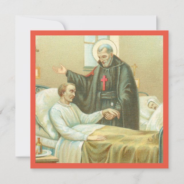 St. Camillus Comforting a Invalid (M 021) Card (Vorderseite)