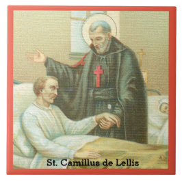 St. Camillus Comforting an Invalid (M 021) Fliese