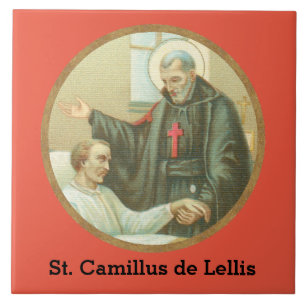 St. Camillus tröstet einen Invaliden (M 021) Fliese