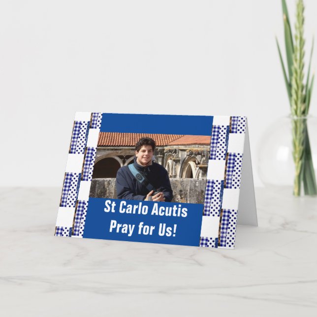 St Carlo Acutis Dankeskarte (Vorderseite)