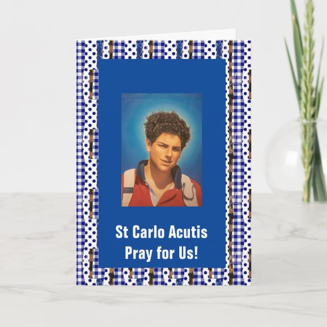 St. Carlo Acutis Faltkarte Karte (Vorderseite)