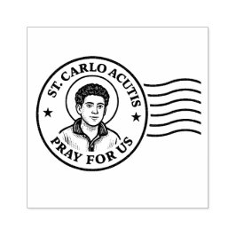 St. Carlo Acutis Gebet für uns Katholik Gummistempel