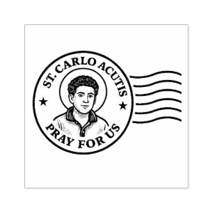 St. Carlo Acutis Gebet für uns Katholik Gummistempel