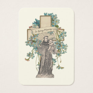ST. Carte de prière funéraire catholique ANTHONY