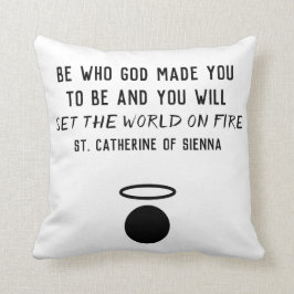 St Catherine de Sienne Citation Lancer Oreiller