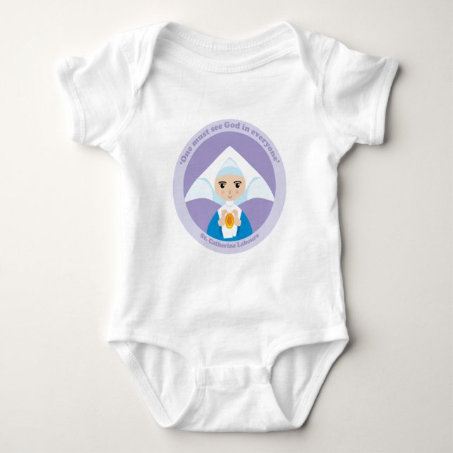 St. Catherine Laboure Baby Strampler (Vorderseite)