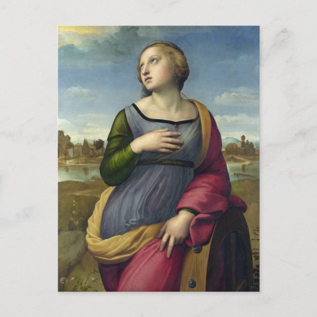 St. Catherine of Alexandria by Raphael Postkarte (Vorderseite)