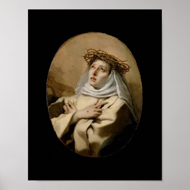 St. Catherine of Siena Hl. Katharina Siena Tiepolo Poster (Vorne)