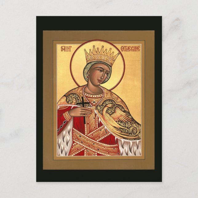 St. Catherine Prayer Card Postkarte (Vorderseite)