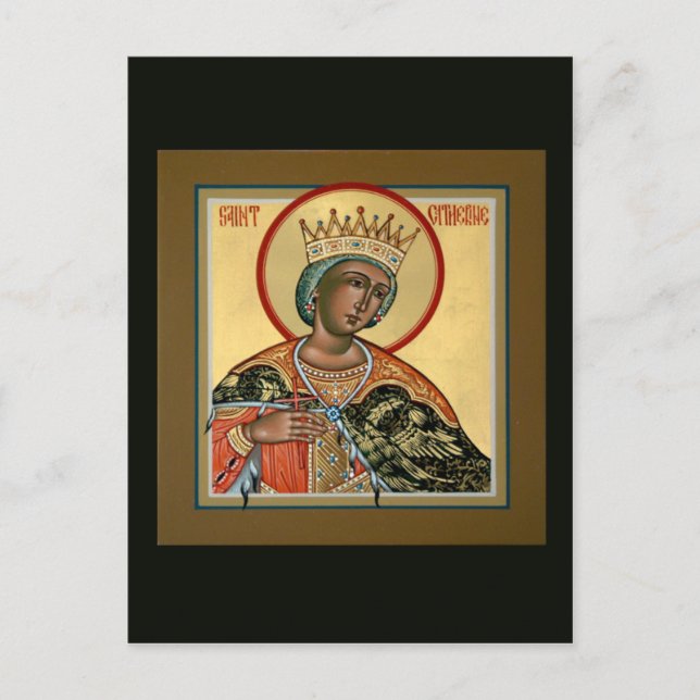 St. Catherine Prayer Card Postkarte (Vorderseite)