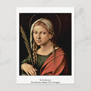 St. Catherine von Antonio Allegri Da Correggio Postkarte