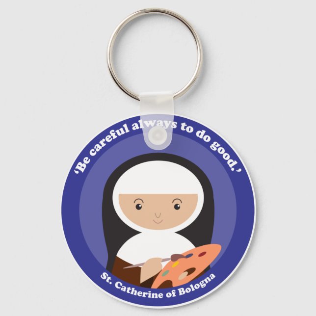 St. Catherine von Bologna Schlüsselanhänger (Vorderseite)