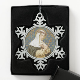 St. Catherine von Siena (19 BK) Schneeflocken Zinn-Ornament