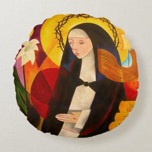 St. Catherine von Siena 2007 Rundes Kissen