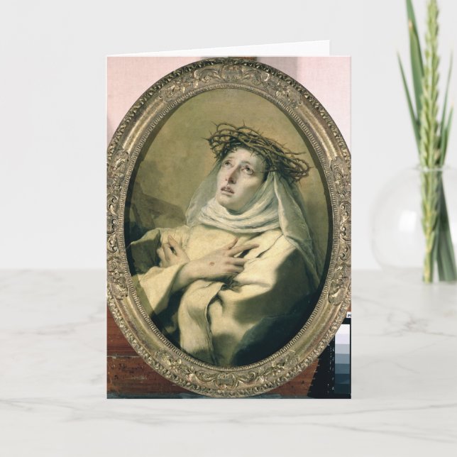 St. Catherine von Siena, c.1746 Karte (Vorderseite)