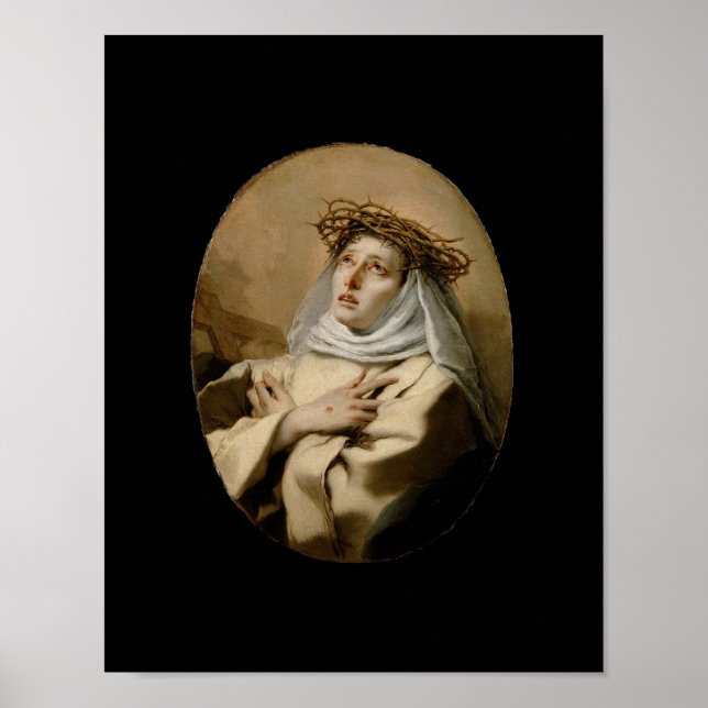 St. Catherine von Siena Hl. Katharina Siena Tiepol Poster (Vorne)