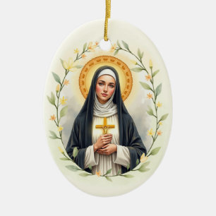 St. Catherine von Siena Katholische Entfaltung Keramik Ornament