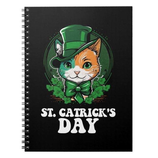 St Catricks Day Cat Lovers St Patrick's Day Notizblock (Vorderseite)