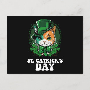 St Catricks Day Cat Lovers St Patrick's Day Postkarte