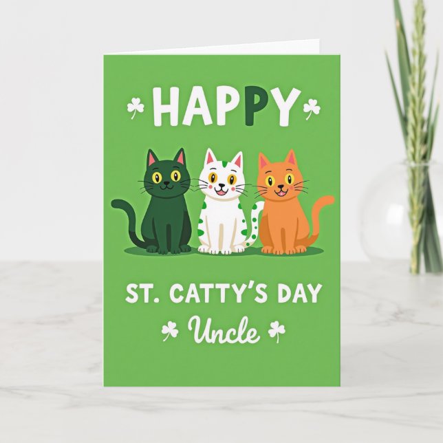 St Cattys Day Uncle Card Karte (Vorderseite)
