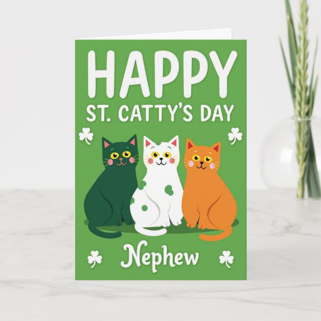 St. Cattys Tag Neffe Karte (Vorderseite)
