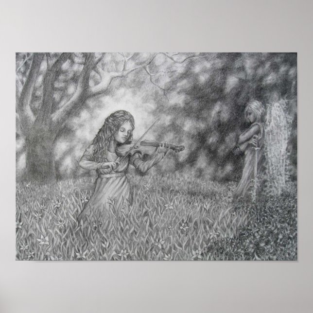 St. Cecilia Card Stock Print Poster (Vorne)