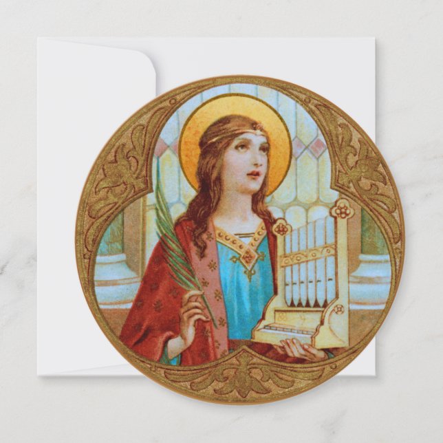 St. Cecilia de Rome (BK 003) Carte de voeux vierge (Devant)