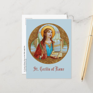 St. Cecilia de Rome (BK 003) Carte postale vertica