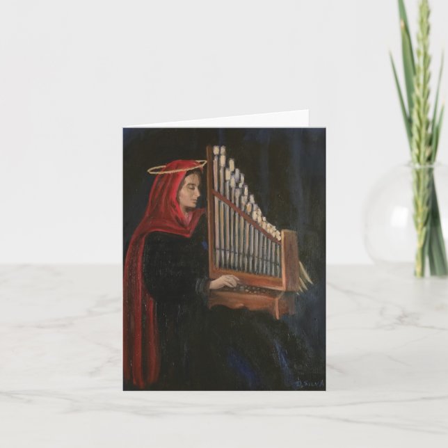 St. Cecilia Grußkarte Karte (Vorderseite)