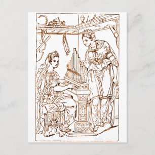 St. Cecilia mit der Heiligen Catherine von Alexand Postkarte