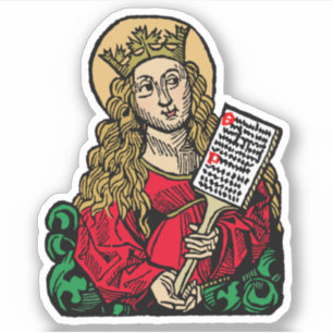 St. Cecilia mit Hymn Board (Nürnberg) 1 Up Aufkleber