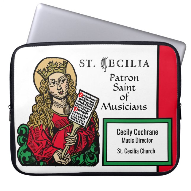St. Cecilia mit Hymn Board (Nürnberg) Laptopschutzhülle (Vorderseite)
