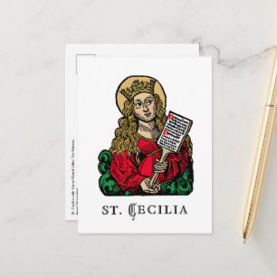 St. Cecilia mit Hymn Board (Nürnberg) Postkarte