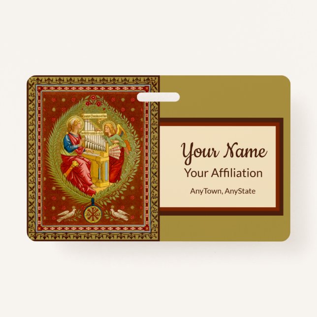 St. Cecilia of Rome (SNV 36, Style 1) Abzeichen Ausweis (Vorderseite)