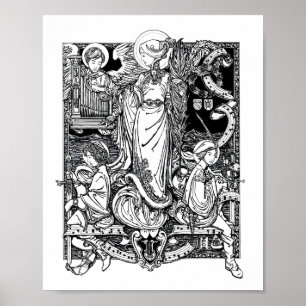 St Cecilia von Rom 8" x 10" Druck Poster
