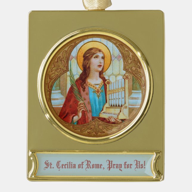 St. Cecilia von Rom (BK 003) Banner-Ornament Gold (Vorderseite)