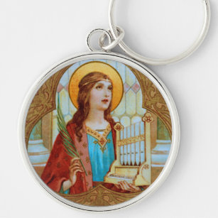 St. Cecilia von Rom (BK 003) U-Metal Schlüsselanhänger