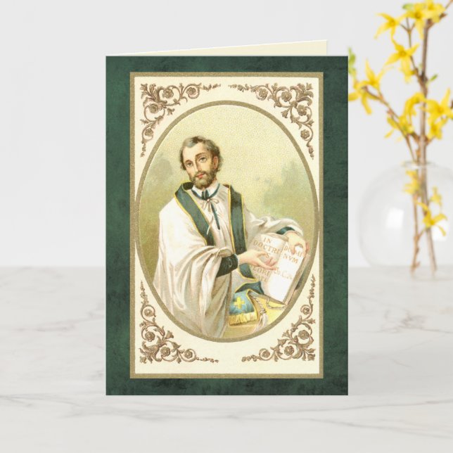 St. César de Bus (SLE 001) Carte de vœux vierge (Fleur jaune)