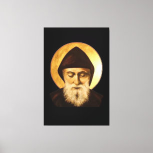 St Charbel Makhlouf (100 cm x 150 cm) KIRCHENGRÖSS Leinwanddruck