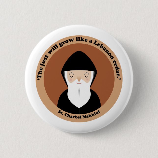 St. Charbel Makhluf Button (Vorderseite)