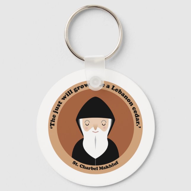 St. Charbel Makhluf Schlüsselanhänger (Vorderseite)