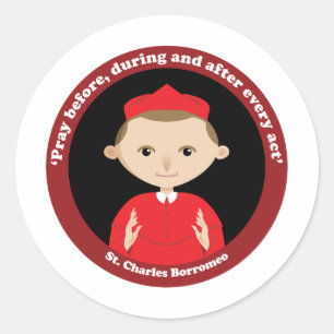 St. Charles Borromeo Runder Aufkleber