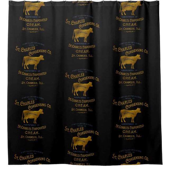 St Charles Illinois DAIRY COW MILK CREAM 1899 Duschvorhang (Vorderseite)