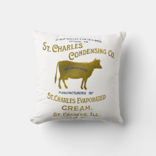 St Charles Illinois DAIRY COW MILK CREAM 1899 Kissen