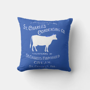 St Charles Illinois DAIRY COW MILK CREAM 1899 Kissen