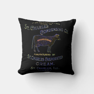 St Charles Illinois DAIRY COW MILK CREAM 1899 Kissen