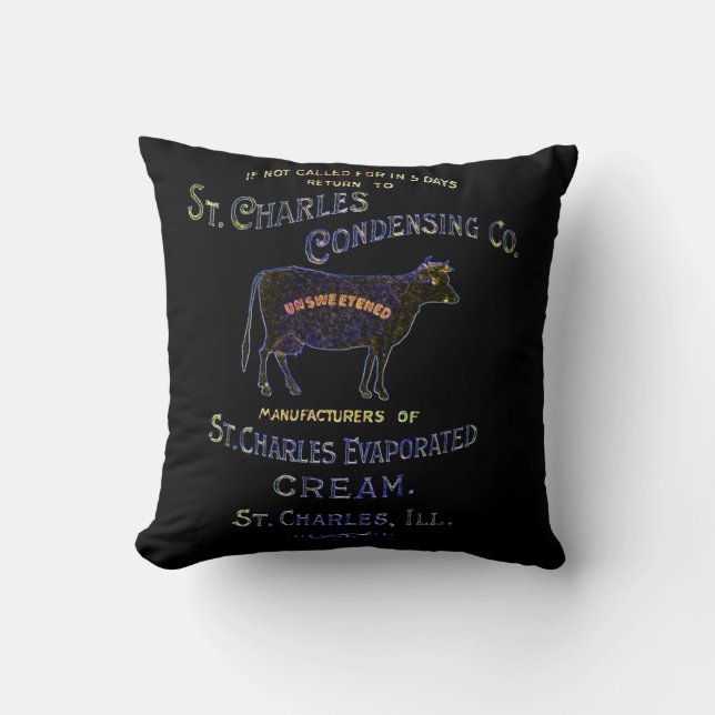 St Charles Illinois DAIRY COW MILK CREAM 1899 Kissen (Vorderseite)