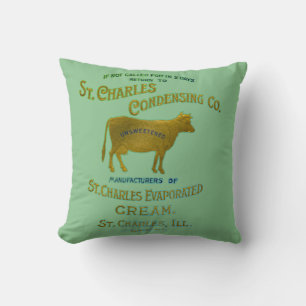 St Charles Illinois DAIRY COW MILK CREAM 1899 Kissen